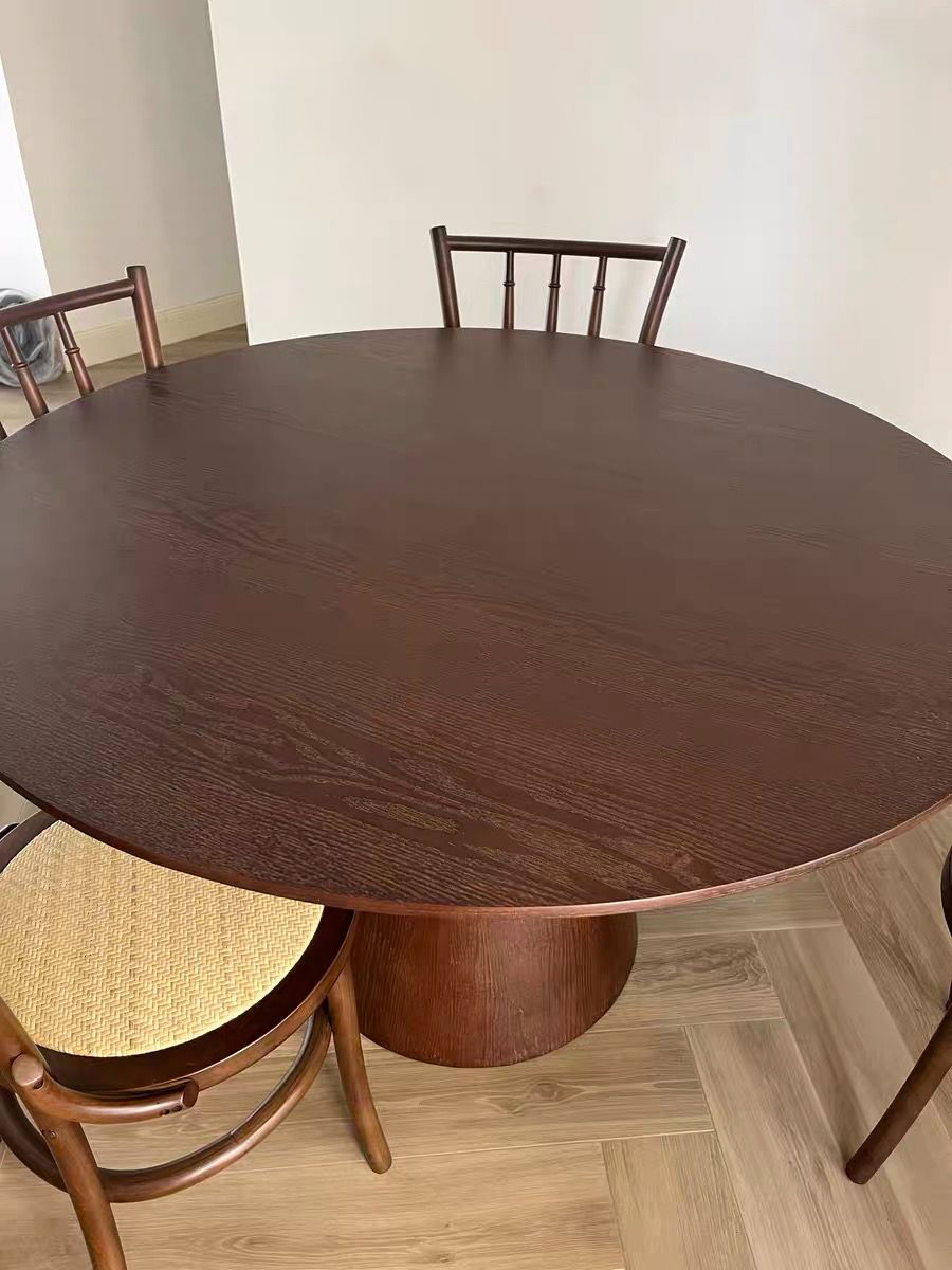 Sigrid Round Wood Dining Table - Ảnh 12