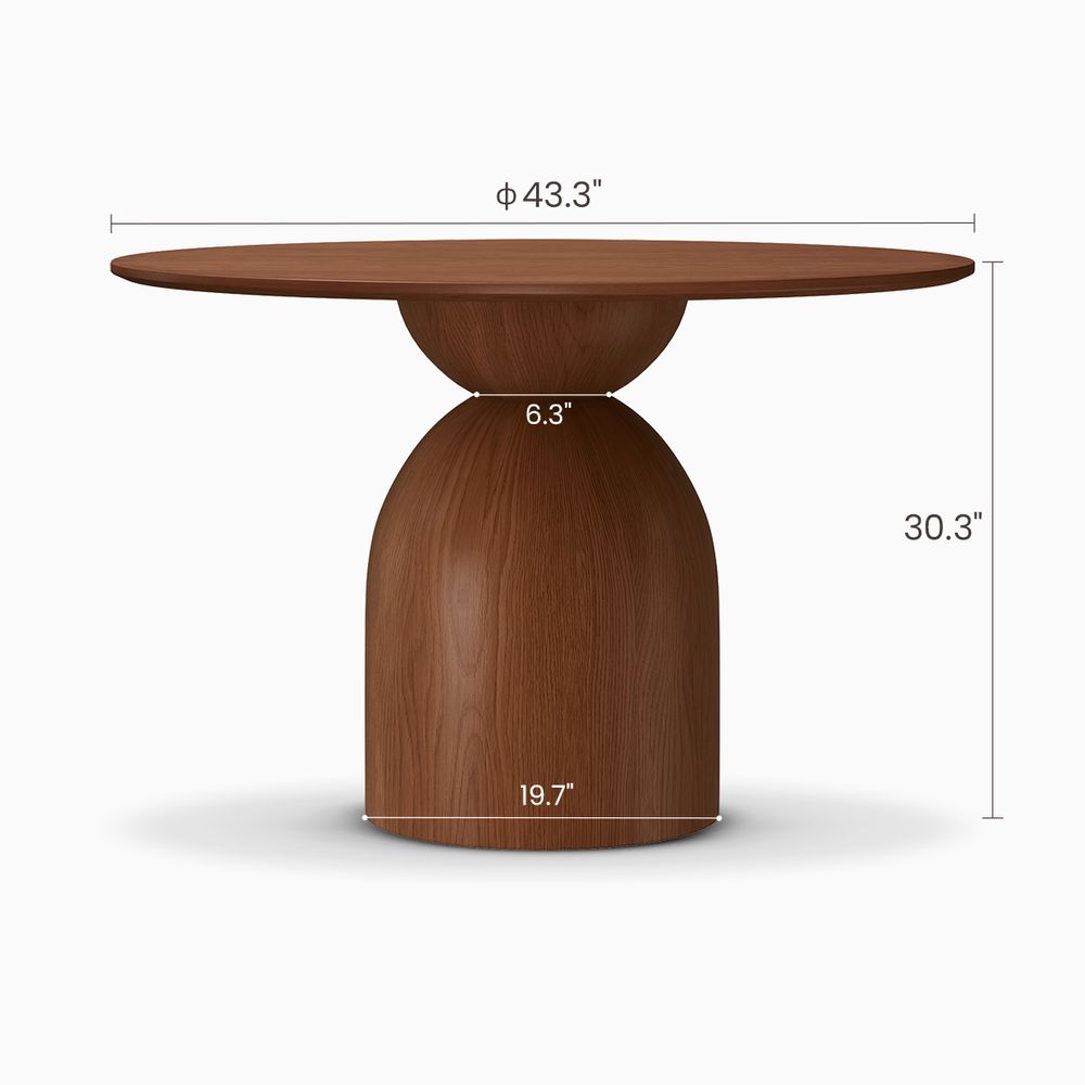 Sigrid Round Wood Dining Table - Ảnh 11