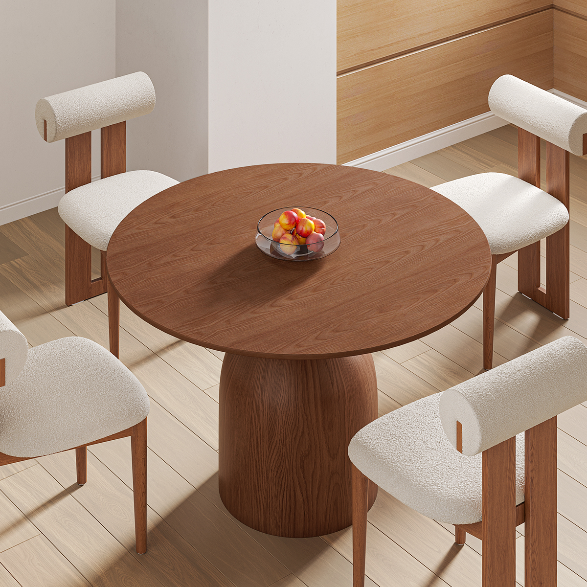 Sigrid Round Wood Dining Table - Ảnh 8