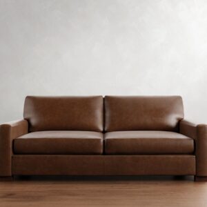Turner Square Arm Leather Sleeper Sofa